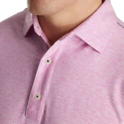 FootJoy Lisle Space Dye Microstripe Self Collar Pink Mens Golf Polo -Footjoy 13483 2 d21a6989 5d74 4934 998e 3be7f844d0e9