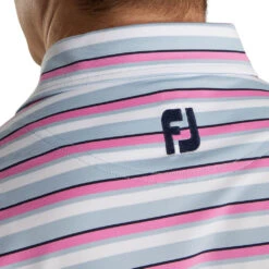 FootJoy Lisle Multi Strip Self Collar Mens Golf Polo -Footjoy 13488 2