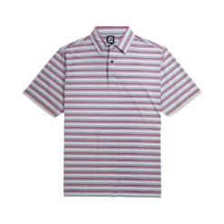 FootJoy Lisle Multi Strip Self Collar Mens Golf Polo -Footjoy 13488 3