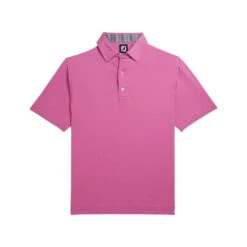 FootJoy Solid Lisle Self Collar Pink Mens Golf Polo 7 FootJoy Solid Lisle Self Collar Pink Mens Golf Polo -Footjoy 13491 3