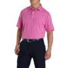 FootJoy Solid Lisle Self Collar Pink Mens Golf Polo
