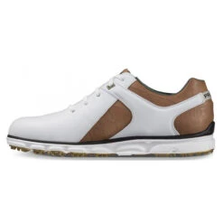 FootJoy Pro Spikeless White-Taupe Mens Golf Shoes - Cosmetic Blem -Footjoy 16422 2