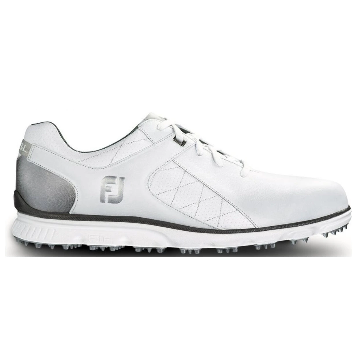 FootJoy Pro Spikeless White-Silver Mens Golf Shoes - Cosmetic Blem 1 FootJoy Pro Spikeless White-Silver Mens Golf Shoes - Cosmetic Blem