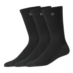 FootJoy Gents ProDry LtWt Socks 3 Pair Black