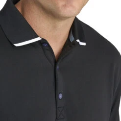 FootJoy Thermocool Knit Collar Mens Golf Shirt -Footjoy 17783 BLACK 2 529bec8d 06c0 4a7b 81fa 8b8bba0c2b61