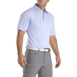 FootJoy Nailhead Jacquard Stripe Mens Golf Polo