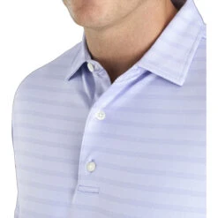 FootJoy Nailhead Jacquard Stripe Mens Golf Polo -Footjoy 17784 LAVENDERWHITE 2