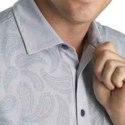 FootJoy Pique Tonal Paisley Mens Golf Polo -Footjoy 17785 HEATHERGREY 2 a2b6d9c1 8edf 4db1 aa76 c618f093971e