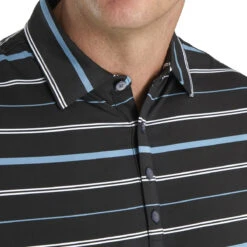 FootJoy Lisle Open Stripe Mens Golf Polo -Footjoy 17787 BLKBLUGRYWHT 2