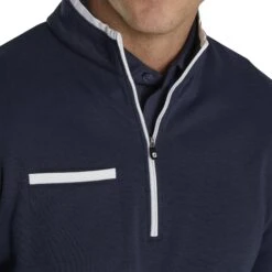 FootJoy Fleece With Contrast Trim Navy Mens Golf 1/4 Zip -Footjoy 20220 NAVYWHITE 2 2b30c2be 0e95 49c7 ae1f 3b891fa20233