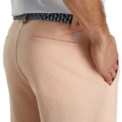 FootJoy Southern Living Performance Seersucker Peach Mens Golf Shorts -Footjoy 20988 PEACH 2