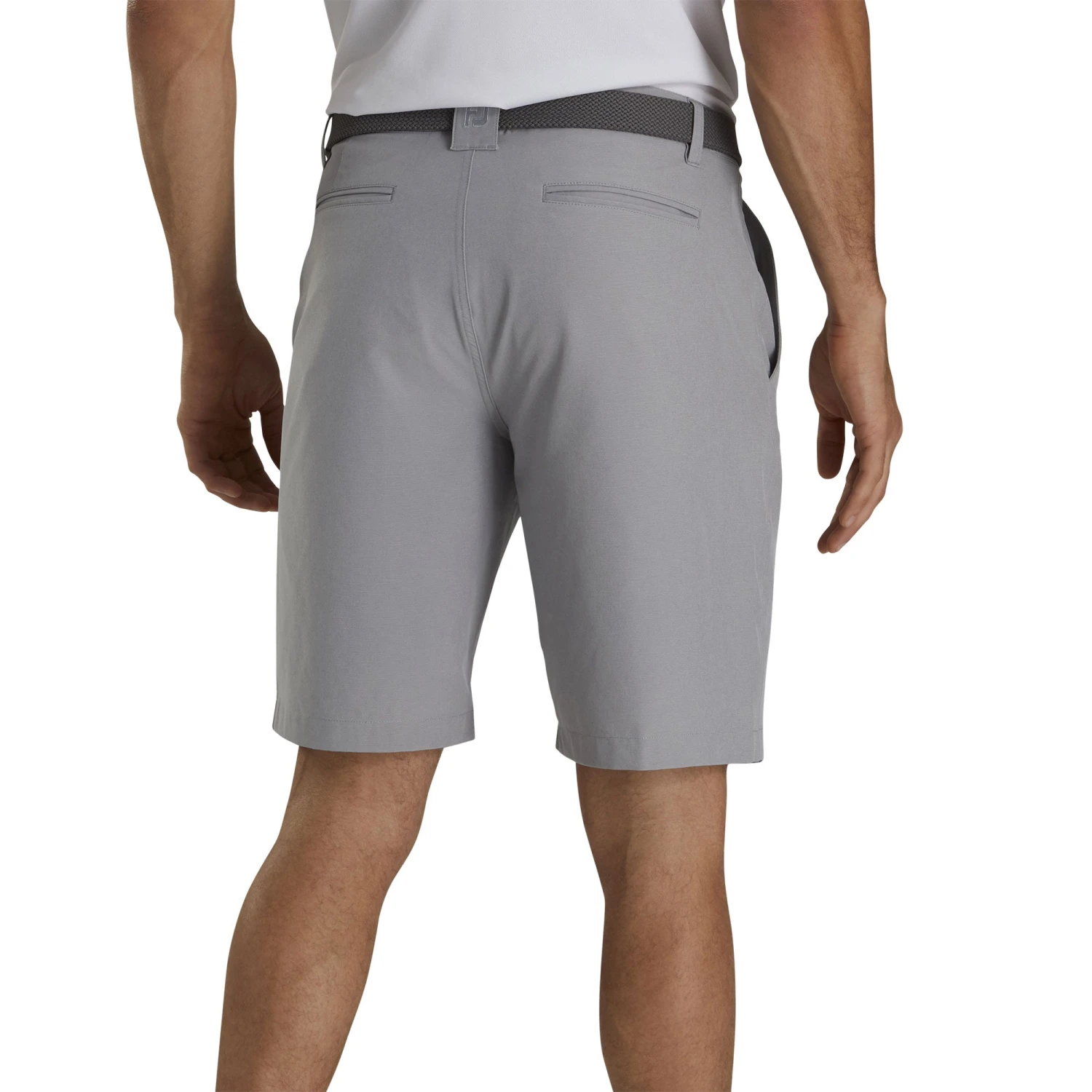 FootJoy Performance Tonal Stripe Grey Mens Woven Golf Shorts 2 FootJoy Performance Tonal Stripe Grey Mens Woven Golf Shorts - Image 2