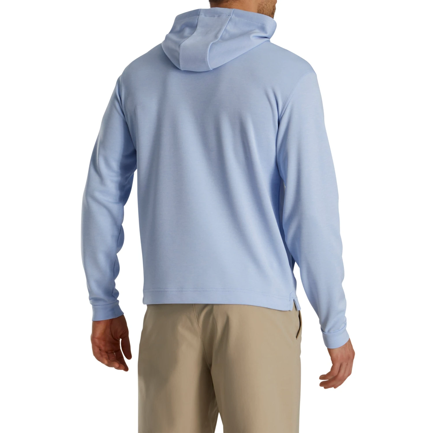 FootJoy Lightweight Heather Sky Mens Golf Hoodie 2 FootJoy Lightweight Heather Sky Mens Golf Hoodie - Image 2