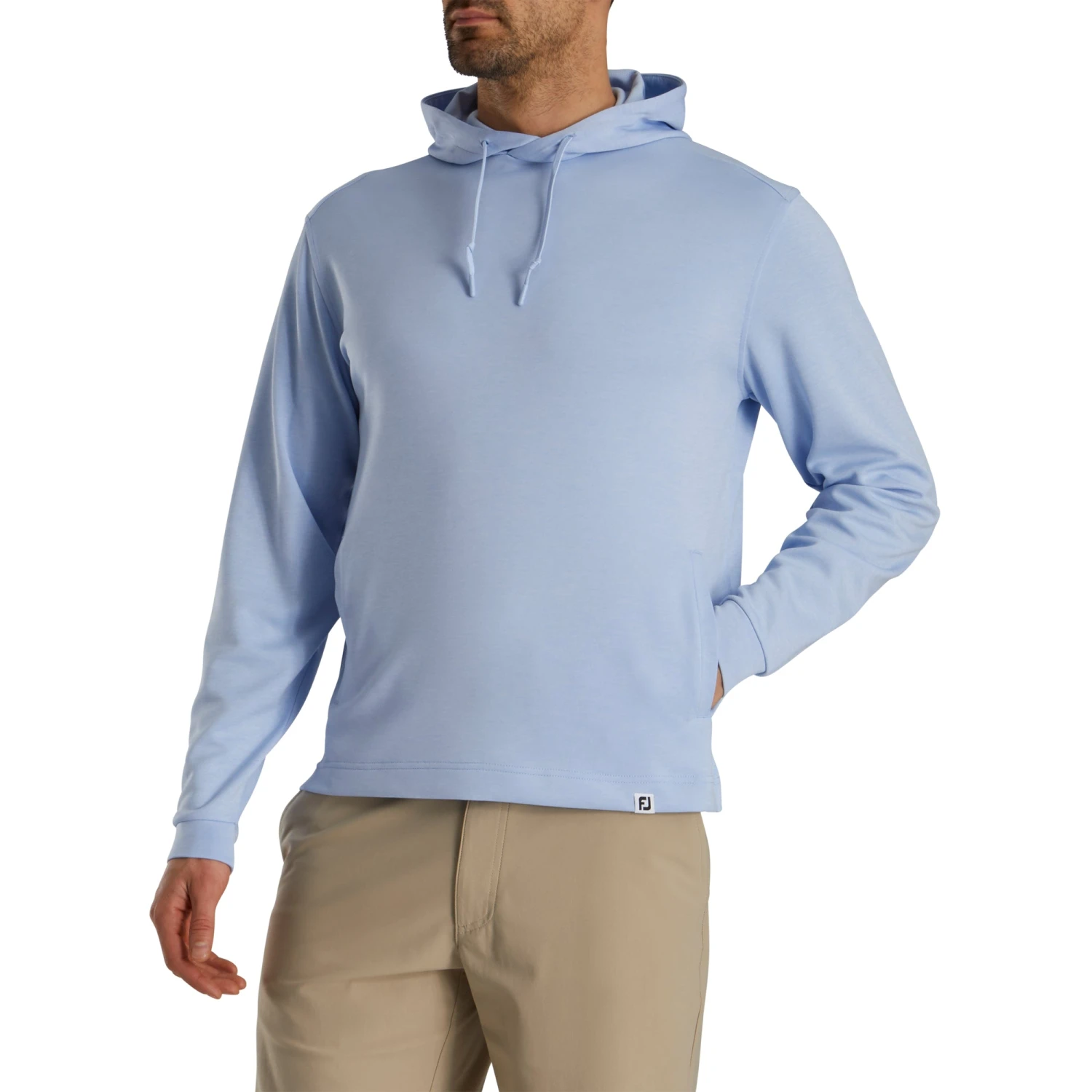 FootJoy Lightweight Heather Sky Mens Golf Hoodie 1 FootJoy Lightweight Heather Sky Mens Golf Hoodie