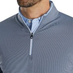 FootJoy Lightweight Striped Navy Mens Golf 1/2 Zip -Footjoy 21649 NAVYLTBLUE 2 abd7489c d310 42f0 bd25 da2d0d047619