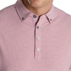 FootJoy Feeder Stripe Lisle Heather Merlot Mens Golf Polo 5 FootJoy Feeder Stripe Lisle Heather Merlot Mens Golf Polo -Footjoy 22709 HTHRMERLOTWHT 2 f6c533c5 7c78 4af3 8a78 4e4910cfcd29