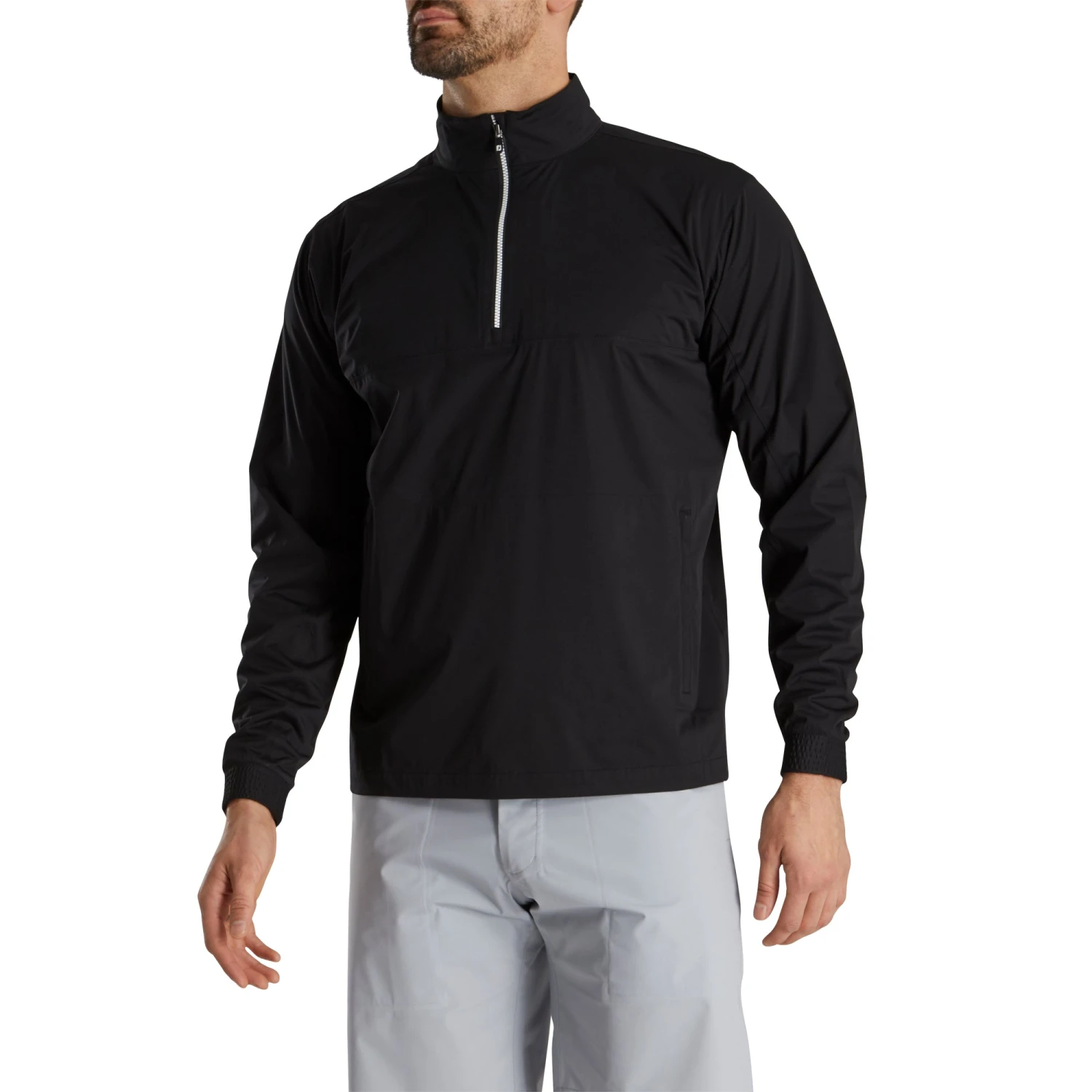 FootJoy HydroKnit Black Mens Golf 1/2 Zip 1 FootJoy HydroKnit Black Mens Golf 1/2 Zip