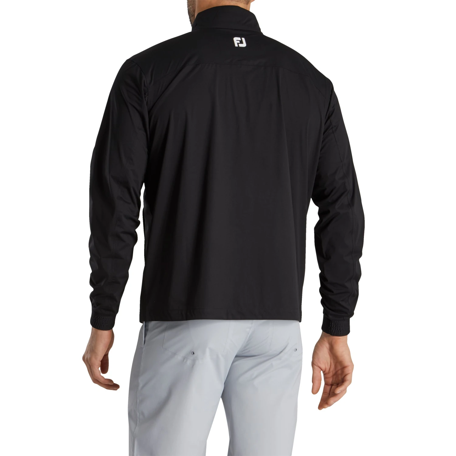 FootJoy HydroKnit Black Mens Golf 1/2 Zip 2 FootJoy HydroKnit Black Mens Golf 1/2 Zip - Image 2