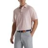 FootJoy Lisle Leaping Dolphins Print Quartz Pink Mens Golf Polo