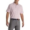 FootJoy Chalk Line Print Stretch White Mens Golf Polo