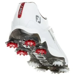 FootJoy Tour X Spiked Mens Golf Shoes 7 FootJoy Tour X Spiked Mens Golf Shoes -Footjoy 26129 WHITERED 3