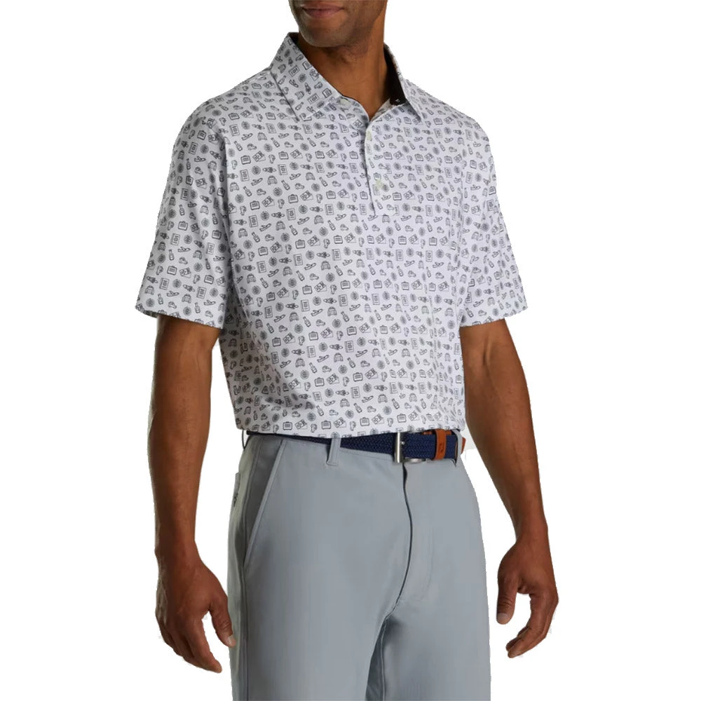 FootJoy Travel Print Mens Golf Polo 1 FootJoy Travel Print Mens Golf Polo