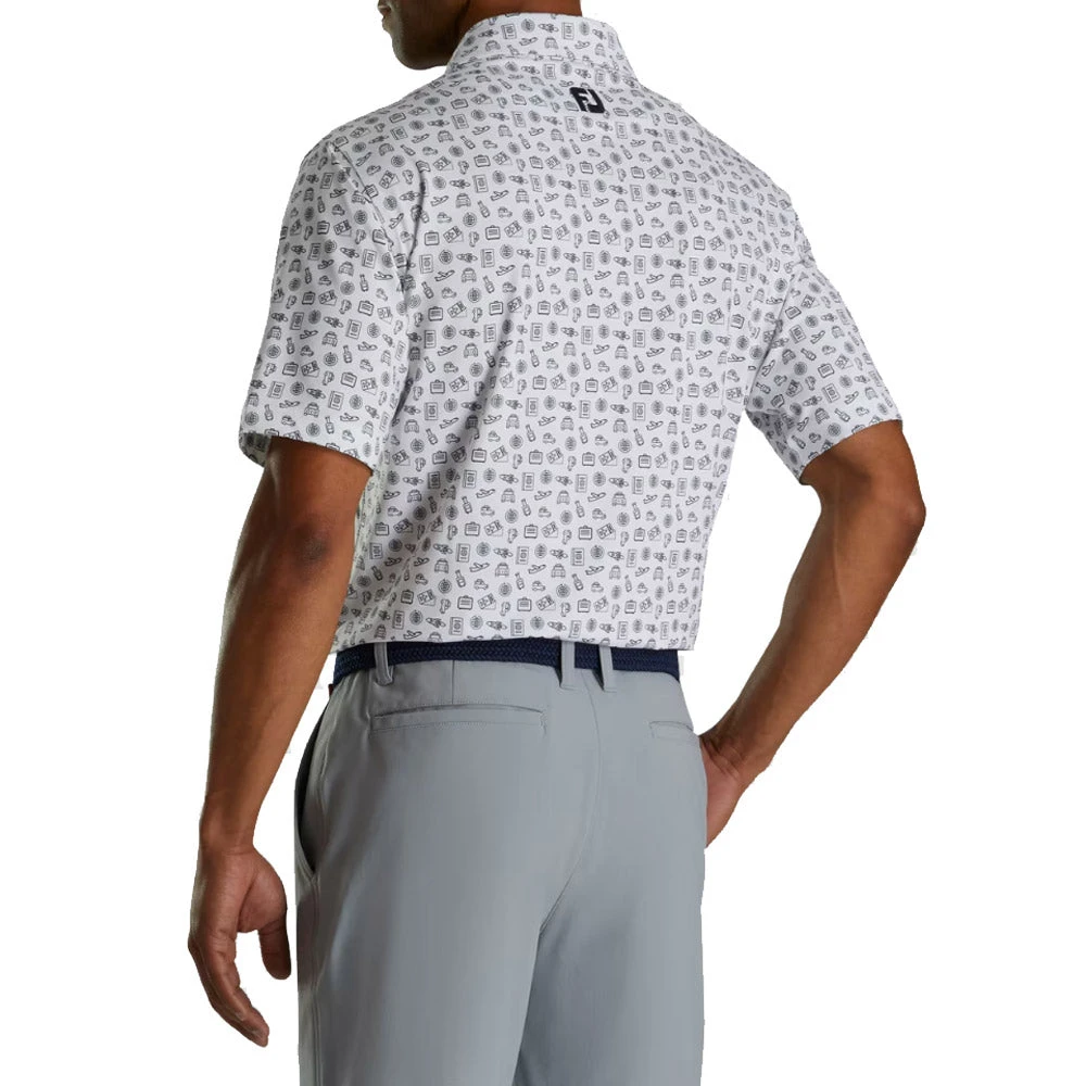 FootJoy Travel Print Mens Golf Polo 2 FootJoy Travel Print Mens Golf Polo - Image 2