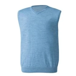 FootJoy Merino Wool Performance Sweater Vest (Previous Season Style) XL Heather Blue (23653)