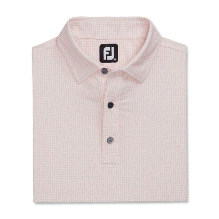 FootJoy Bead Chain Print Lisle Self Collar 2XL Quartz Pink/White (29603) 1 FootJoy Bead Chain Print Lisle Self Collar 2XL Quartz Pink/White (29603)