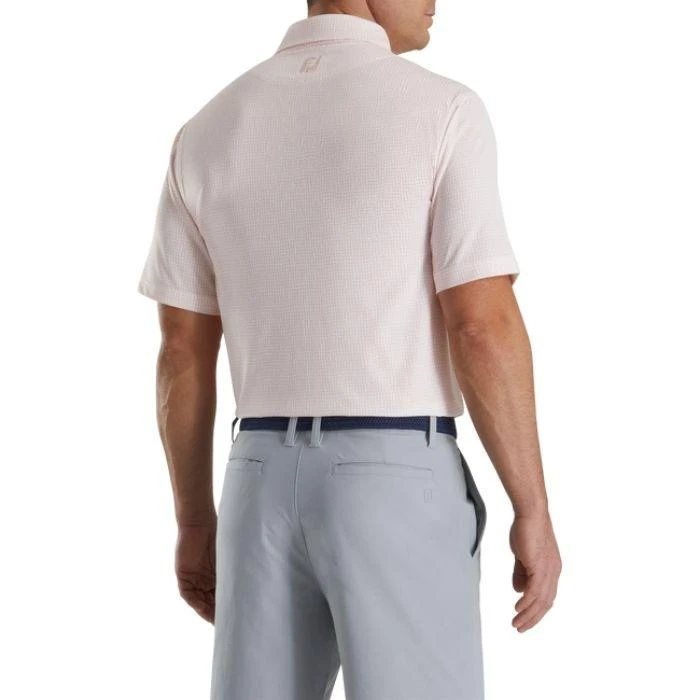 FootJoy Bead Chain Print Lisle Self Collar 2XL Quartz Pink/White (29603) 4 FootJoy Bead Chain Print Lisle Self Collar 2XL Quartz Pink/White (29603) - Image 4