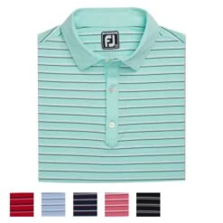 FootJoy Athletic Fit Multi-Stripe Lisle Self Collar XL Sky (28152)
