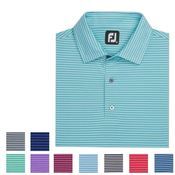 FootJoy Lisle Feeder Stripe Self Collar M Red / Pink (28104) 1 FootJoy Lisle Feeder Stripe Self Collar M Red / Pink (28104)